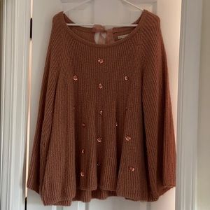 Embellished pink sweater